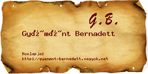 Gyémánt Bernadett névjegykártya